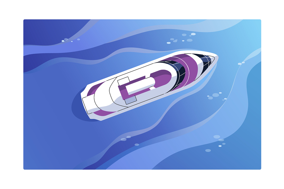 Cruise liner. Voyage, sea travel, a Transportation Illustration by PaperTrident (Photo 4 of 5)