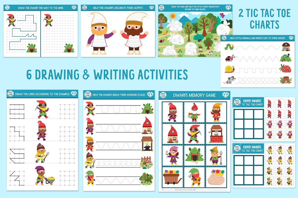 Dwarf games and activities for kids, an Education Illustration by Lexi Claus (Photo 10 of 14)