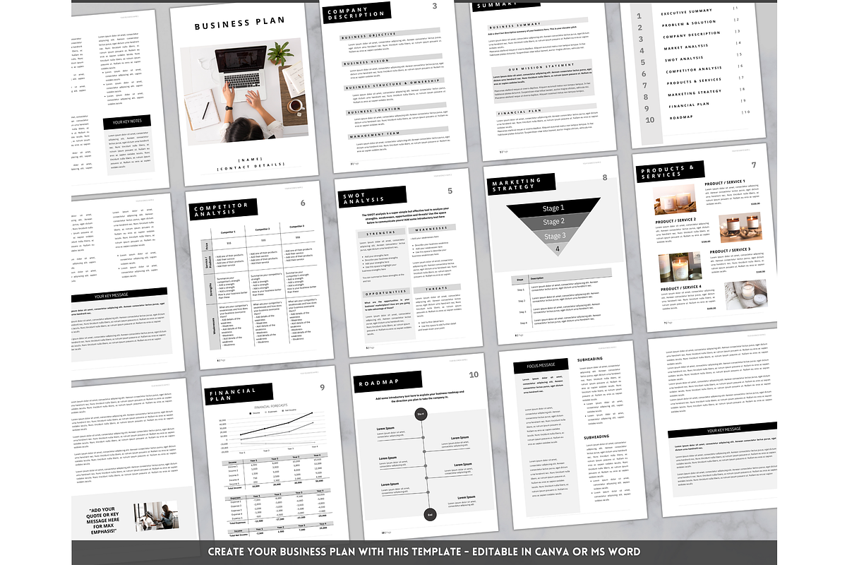 Business Plan Template, Proposal, a Marketing Template by Templatables (Photo 8 of 9)