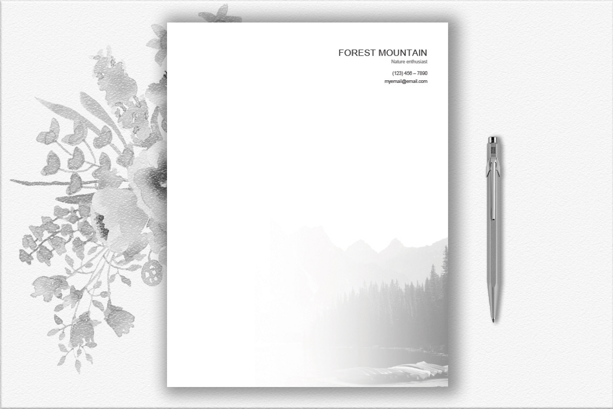 Mountain Letterhead Template, a Stationery Template by Stanin Studio (Photo 4 of 5)
