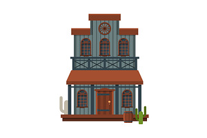 Wild West Wooden Building