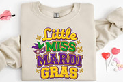 Glitter Little Miss Mardi Gras PNG, an Illustration by DreamCafeArt (Thumbnail 2 of 8)