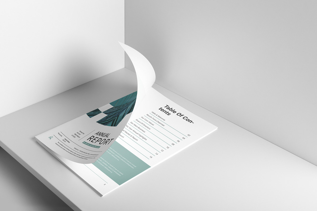Annual Report Template, a Brochure Template by DesignCrest (Photo 4 of 14)