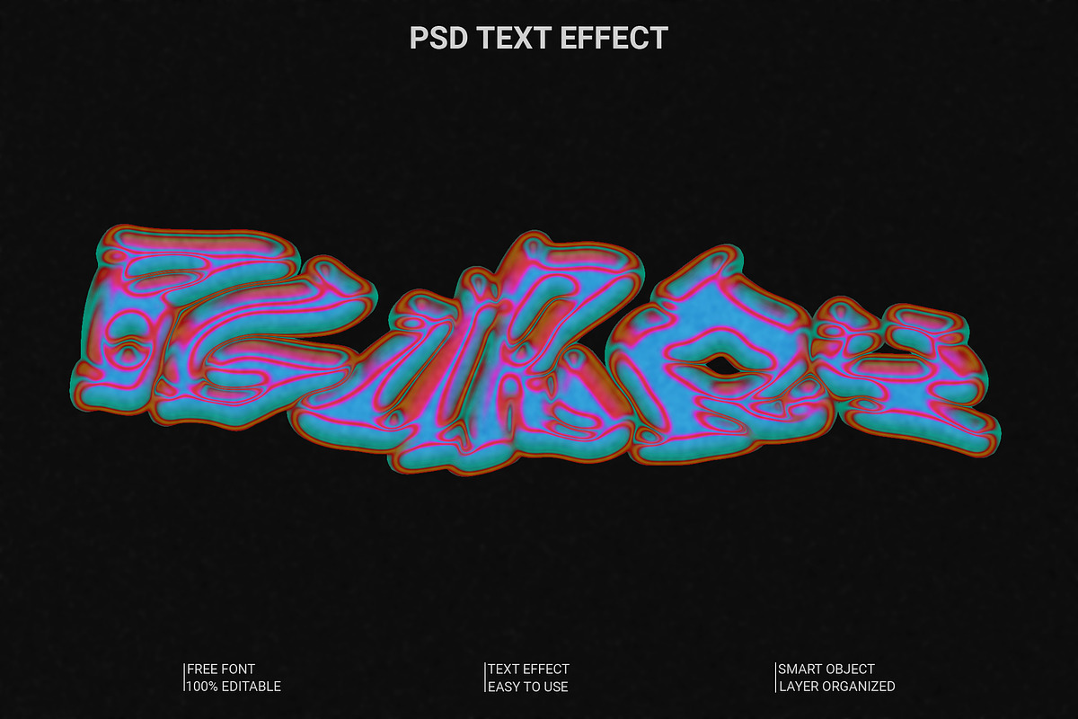 Melted Glitch Text Effect PSD, a Layer Style Add-On by Imamul001