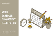 Work Schedule Management Vector, a Work Illustration by Partikusi Design (Thumbnail 1 of 3)