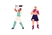 Sport athletes set, seamless pattern, a Sport Illustration by PaperTrident (Thumbnail 10 of 12)