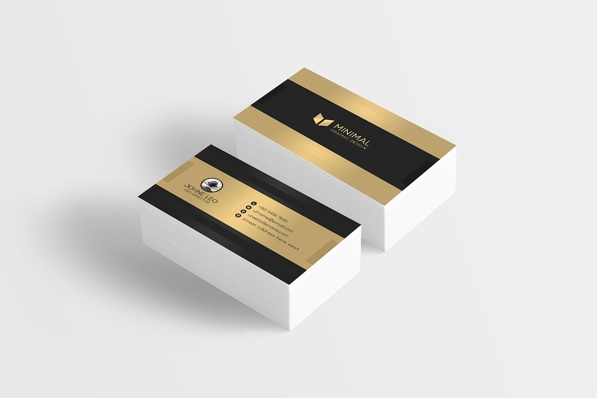 Gold & Black Business Card, a Business Card Template by Creative_Arts (Photo 4 of 4)