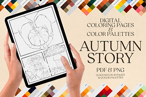 Autumn Story - Coloring Pages