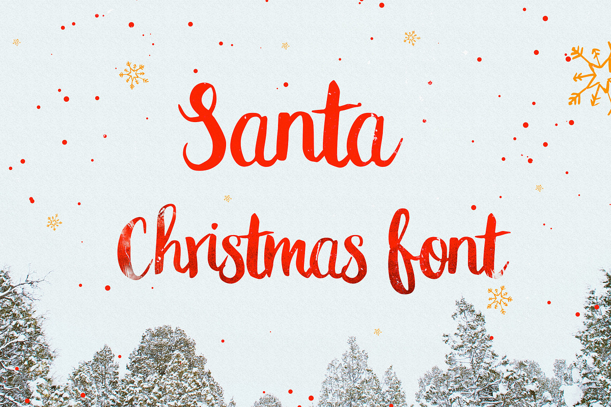 Santa Christmas Font Type