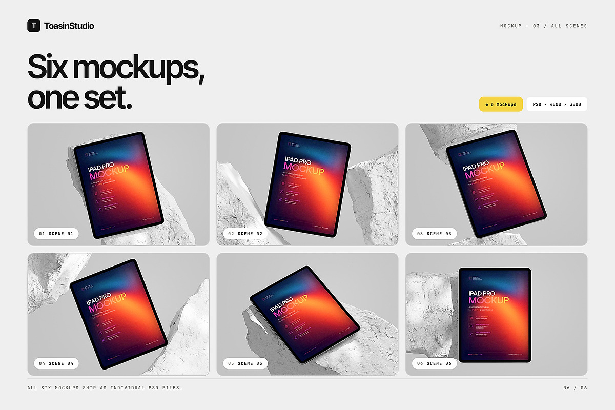 ROKK - iPad Pro Mockup, an iPad Mockup by Toasin Studio (Photo 3 of 8)