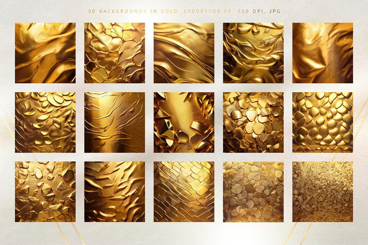 Gilded Dreams. Golden Backgrounds., a Texture Graphic by Anna Babich (Photo 6 of 9)