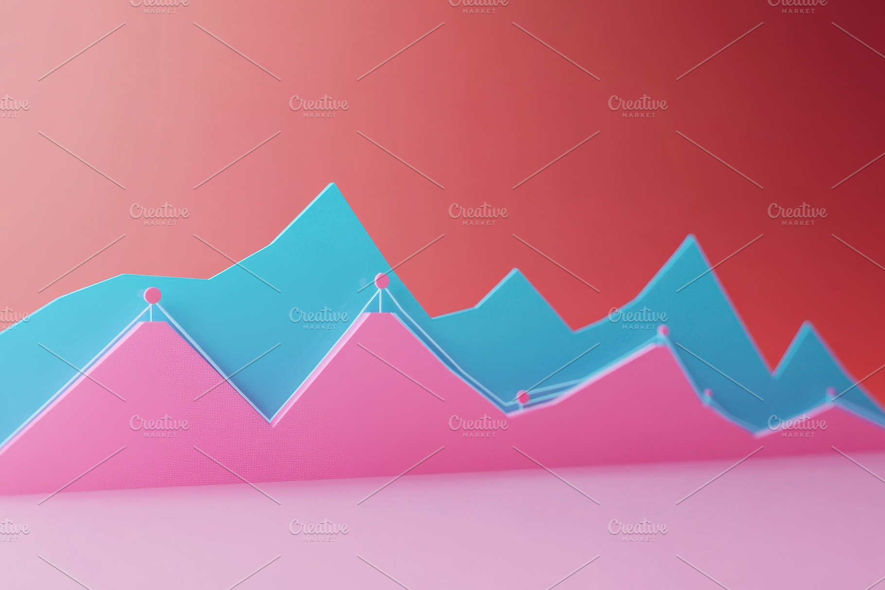 Uptrend line chart in minimal cartoo, a Photo by Iftikhar Alam