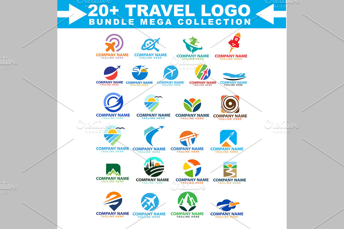 Ultimate Travel Logo Pack 50+
