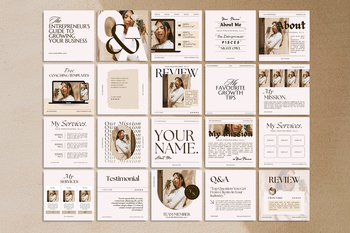 Ecru White Social Media Branding Kit, a Social Media Template by The Flossy Finch (Photo 12 of 18)
