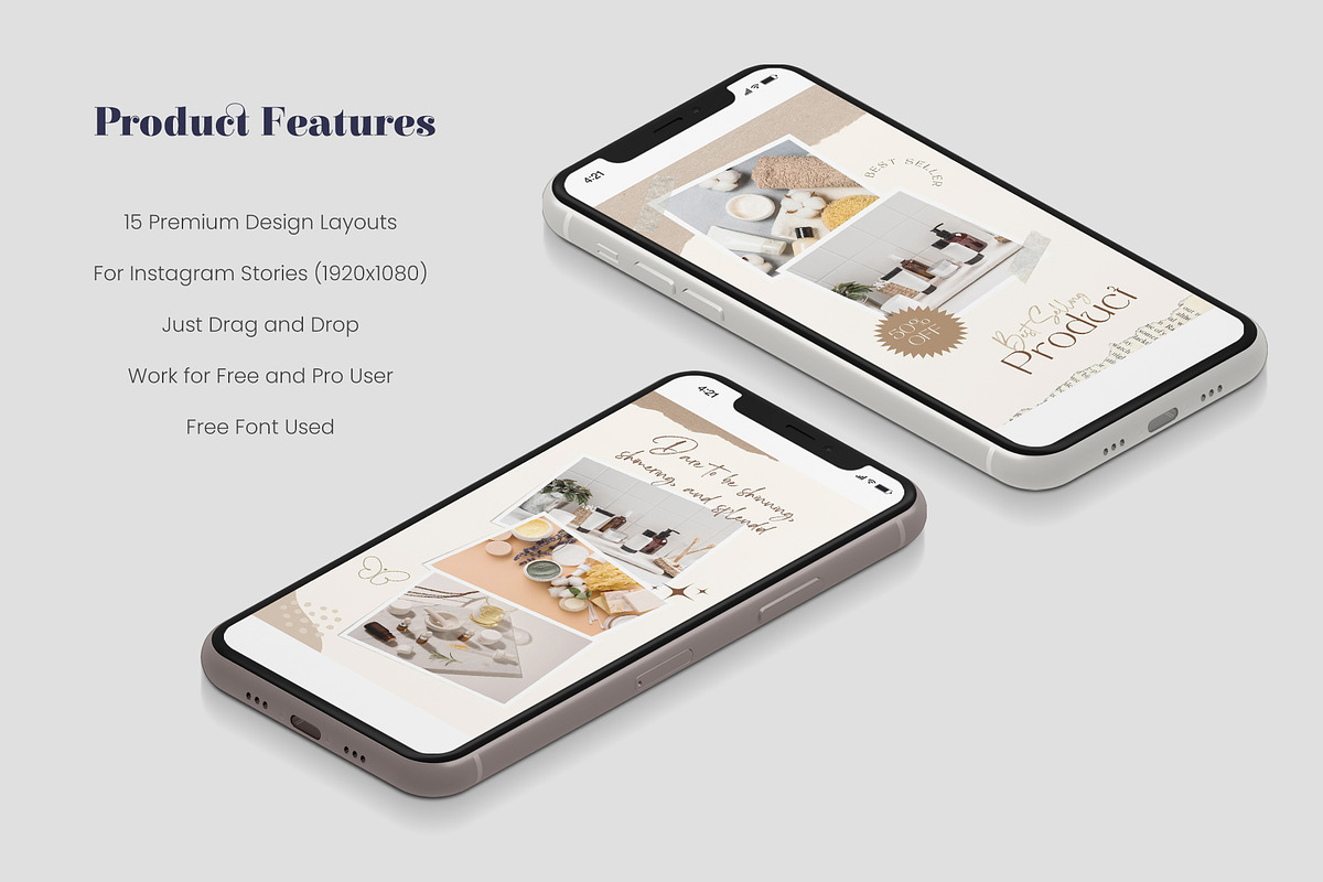15 Instagram Stories Canva Template, a Social Media Template by Boinah Studio (Photo 2 of 7)