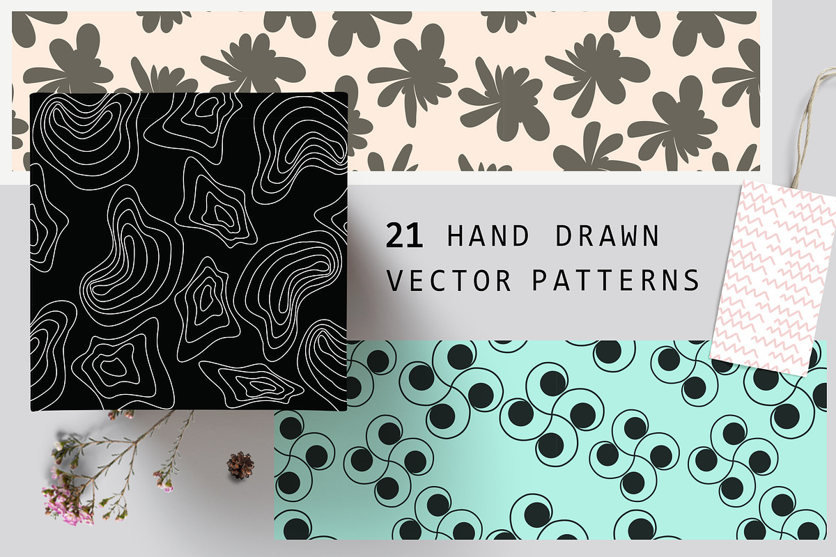 21 Hand Drawn Vector Pattern, a Pattern Graphic by Pixavics (Photo 1 of 11)