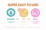 Bold Instagram Post Templates, a Social Media Template by Hell Yeah Designs (Thumbnail 2 of 9)