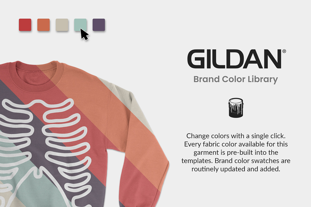 Gildan 18000 Crewneck Sweatshirt, a Hoody Mockup by Photific (Photo 6 of 6)