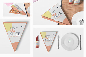 Pizza Slice Box Mockups