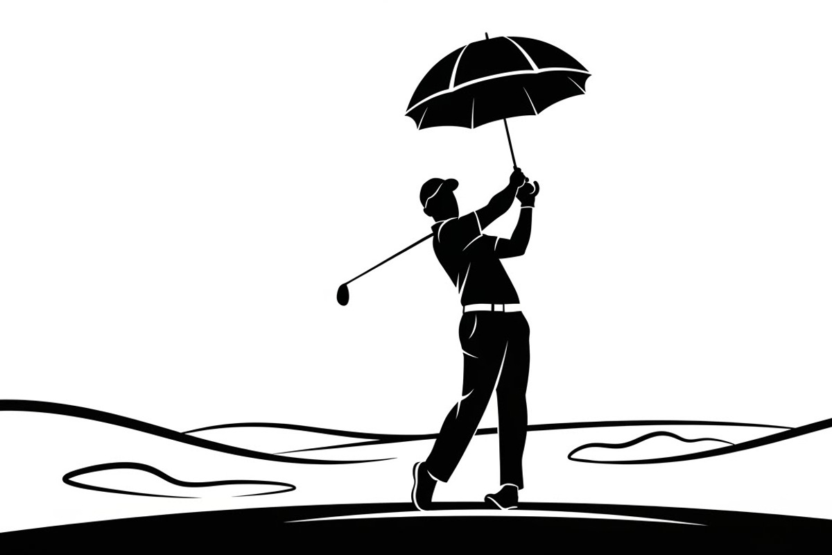 golfing swing silhouettes showcasing, an Illustration by Amazin_art (Photo 11 of 31)