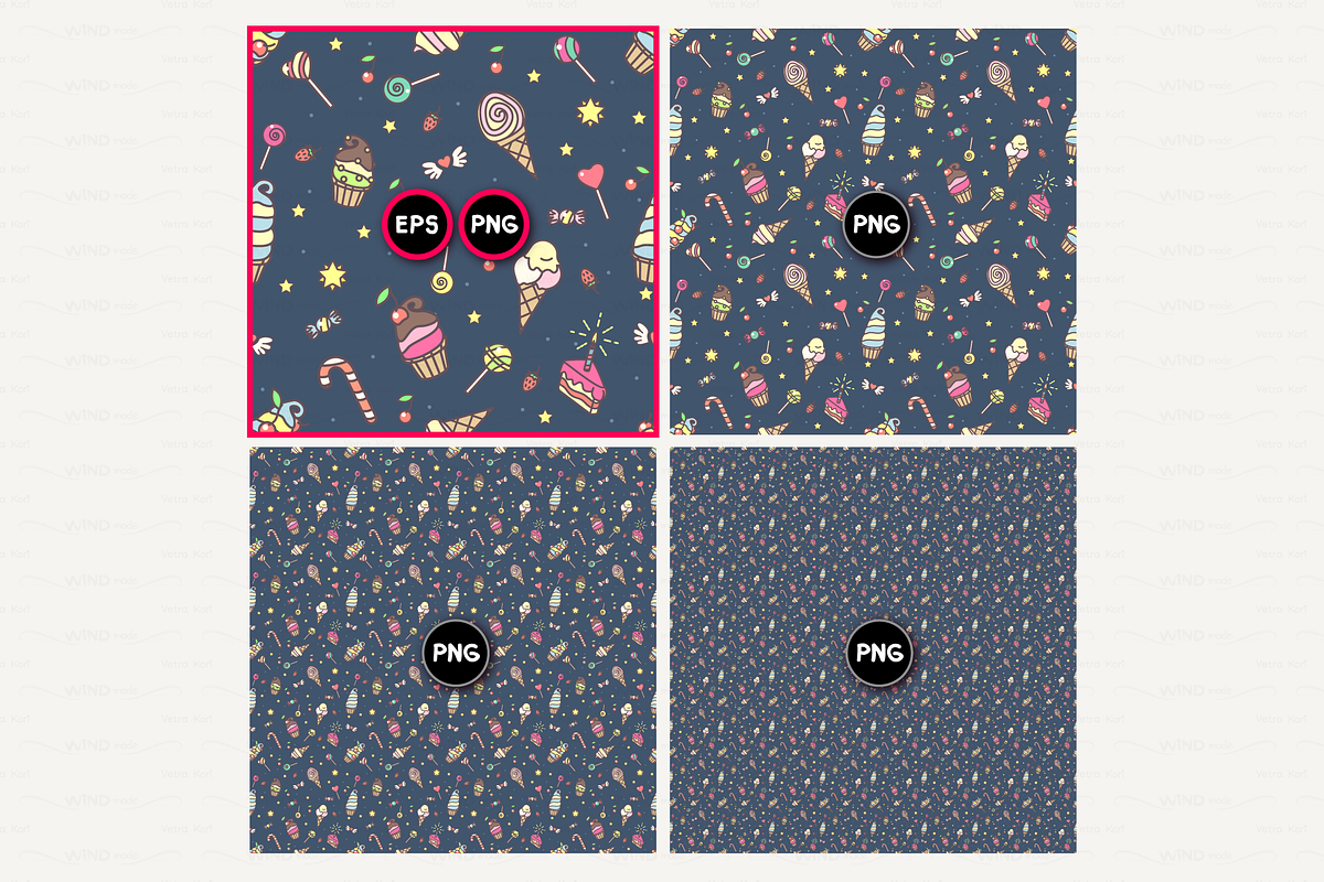 vector cute seamless pattern, a Pattern Graphic by WINDmade