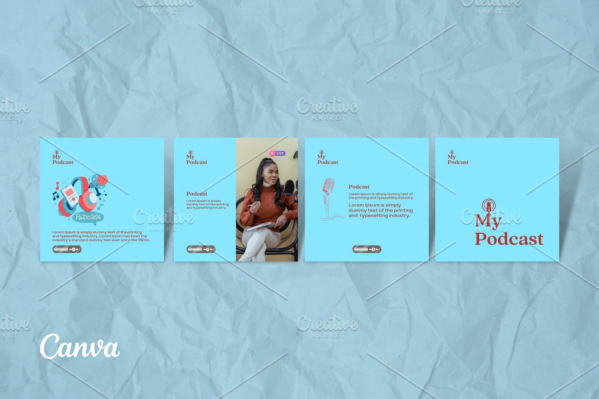 My Podcast - Social Media Template, a Social Media Template by Aji Gallery (Photo 8 of 16)