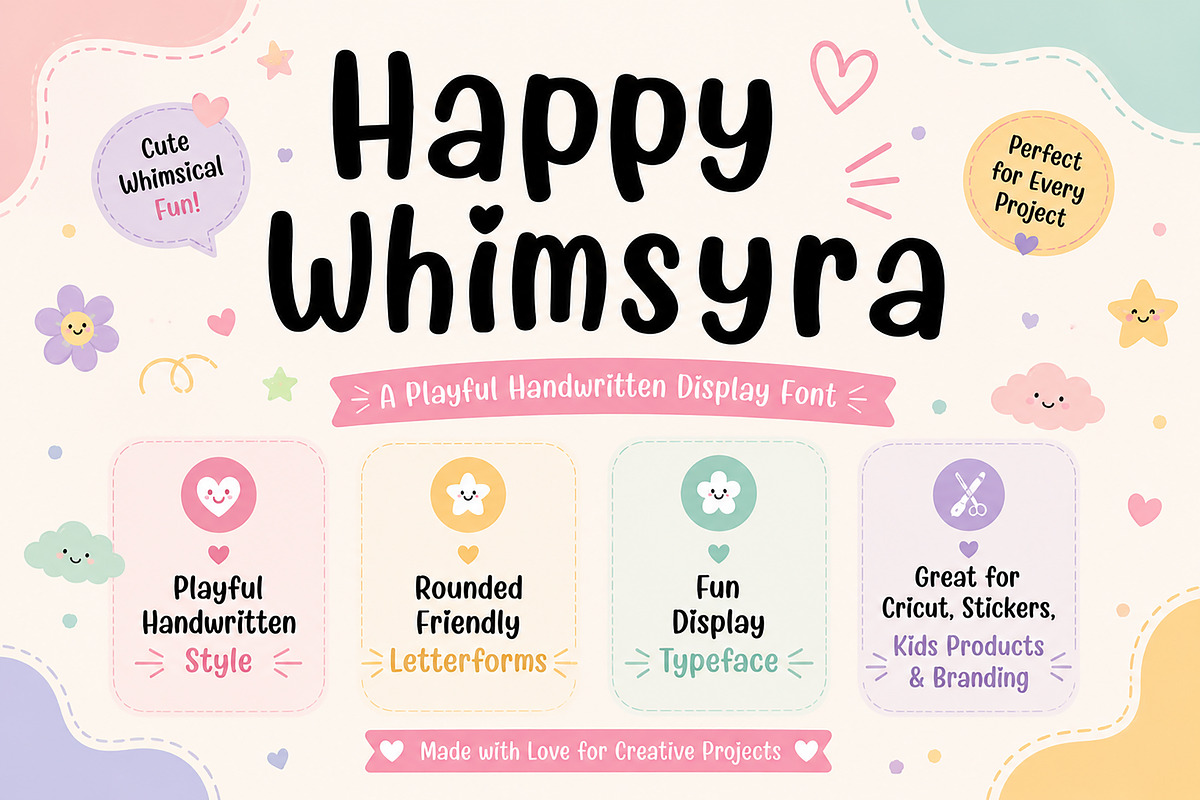 Happy Whimsyra, a Script Font by Wow Magic (Photo 3 of 5)