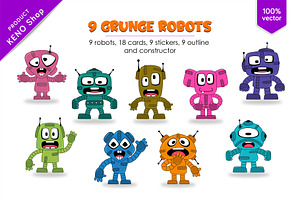 9 Funny Cartoon Robots