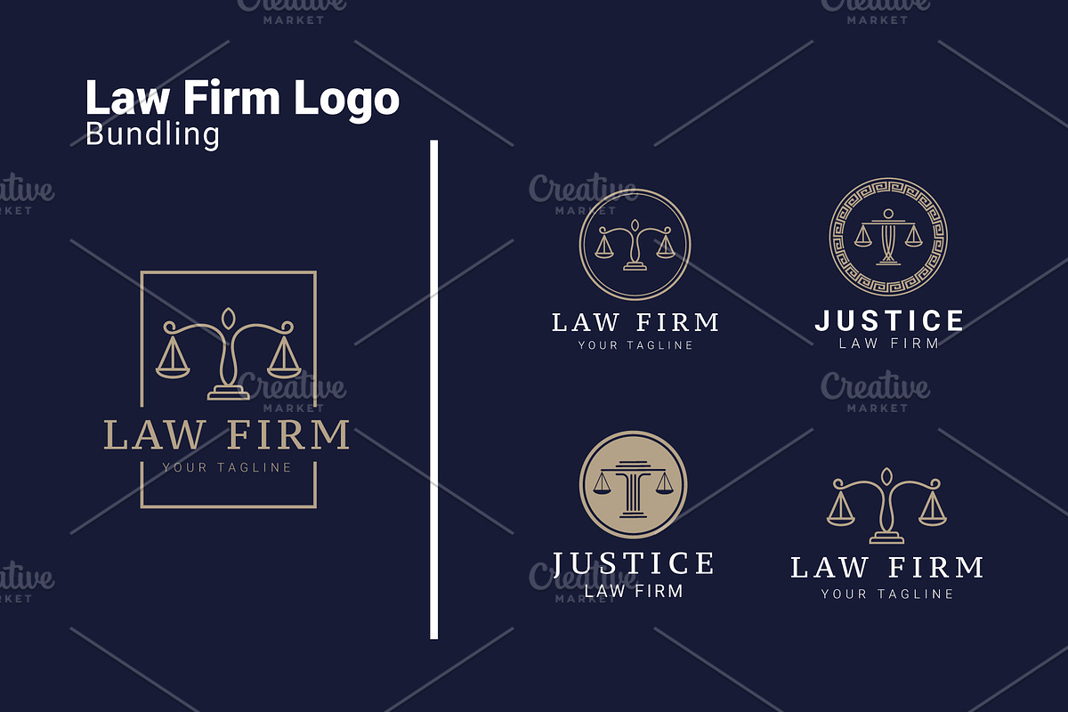 Elegant Law Firm Logo Bundle, a Branding & Logo Template by Dyn Studio (Photo 1 of 6)