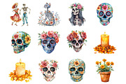 Day of the Dead Clipart, an Illustration by Design Market (Thumbnail 3 of 3)