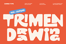 Trimen Drawing - Modern Bold Font