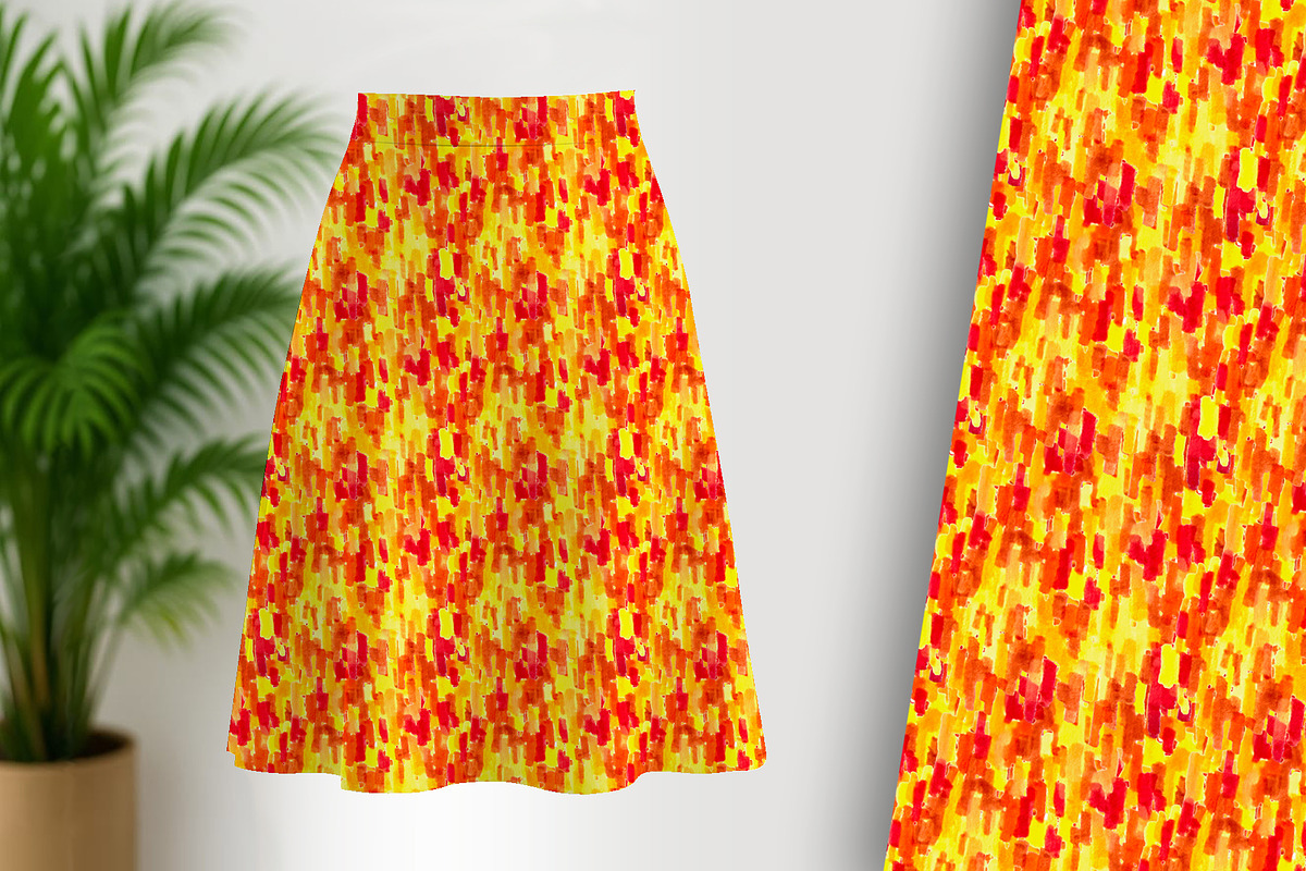 Red Yellow and Orange Impressionist, a Pattern Graphic by Sharon Schwalbe (Photo 4 of 6)