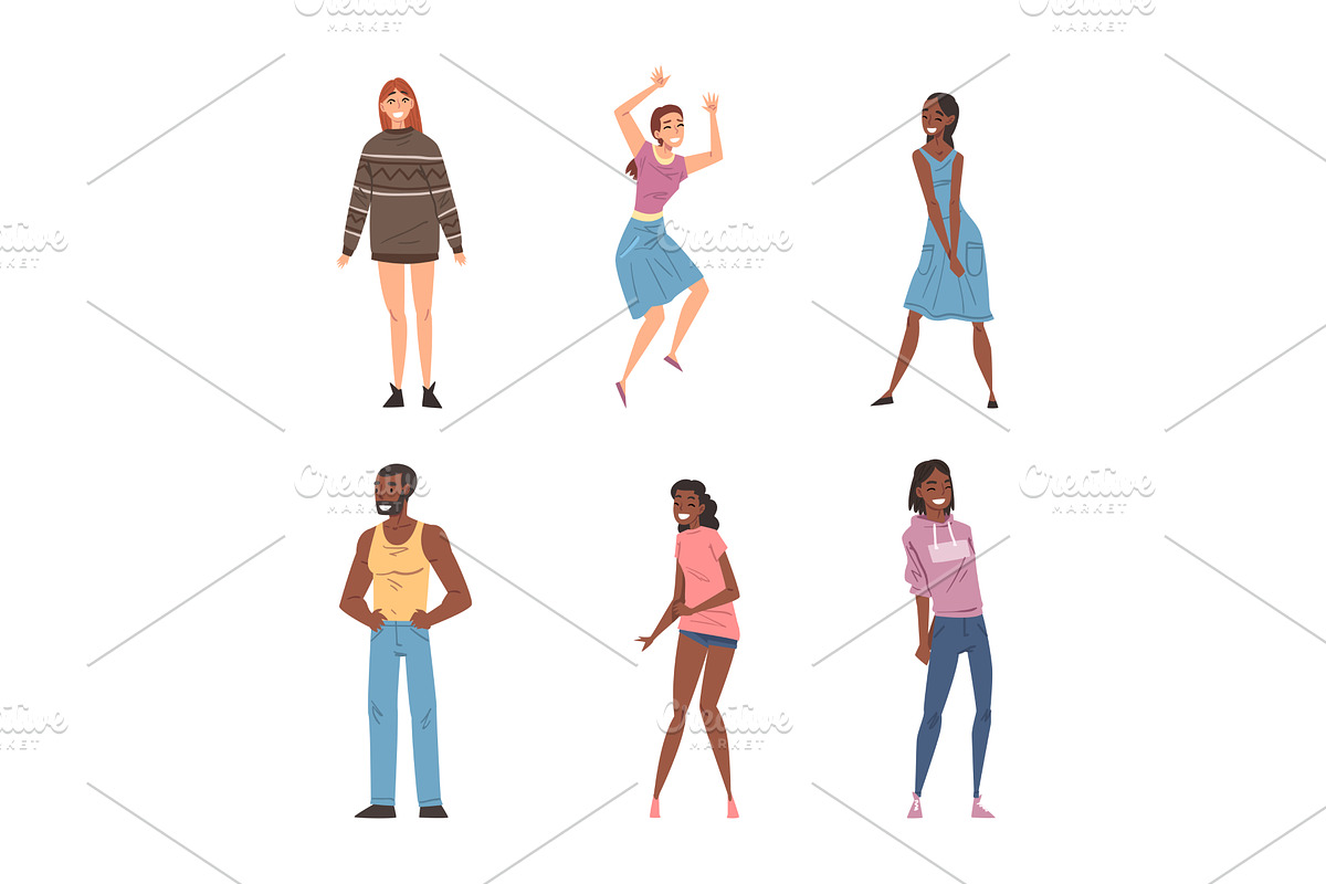 Positive People Characters Standing, a Person Illustration by TopVectors