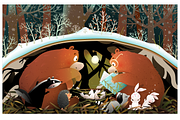 Bears Reading Book with Animals, an Animal Illustration by Popmarleo Shop (Thumbnail 2 of 3)