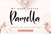 Sister Pamella Font Duo Cyrillic, a Script Font by IraDvilyuk (Thumbnail 1 of 16)