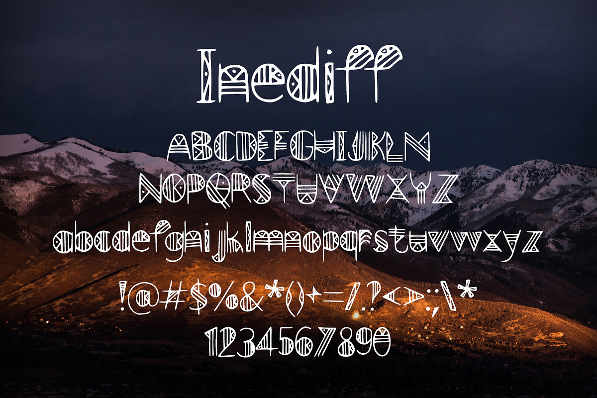 Inediff Font preview 2