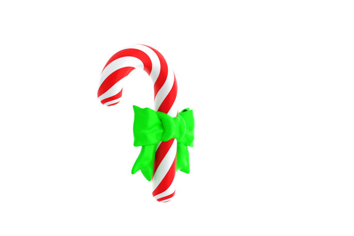 Candy Cane with Green Bow, a Food & Drink 3D Model by Artem Varnitsin (Photo 2 of 12)