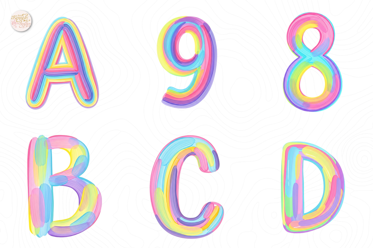 Brushstroke Alphabet PNG Clipart., an Object Illustration by KennedyStudio (Photo 3 of 4)