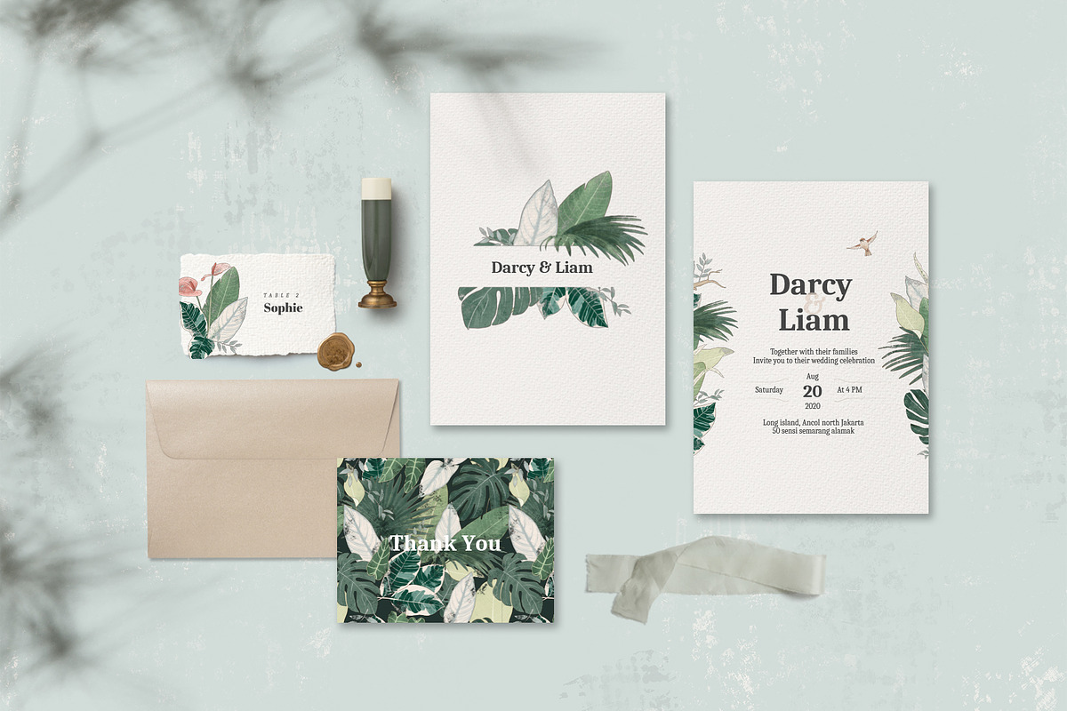 Rustic Tropical Leaves Collection, an Illustration by imajineko (Photo 2 of 13)