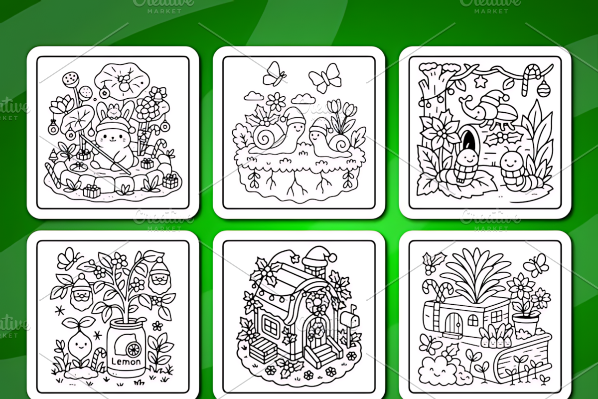 Christmas Santa Xmas Cozy Coloring, a Seasonal Illustration by Coco Bloom (Photo 4 of 4)
