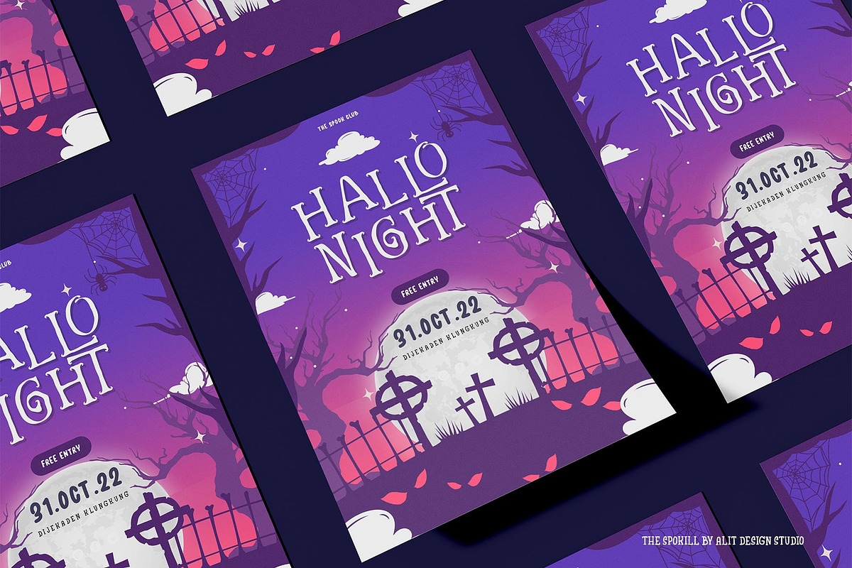 The Spokill Halloween Typeface, a Script Font by alit design (Photo 12 of 16)