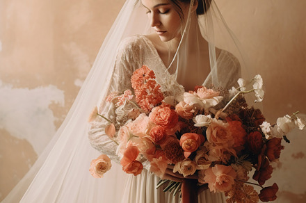 Bride with Bohemian Bouquet, a Person Photo by Virgo Studio
