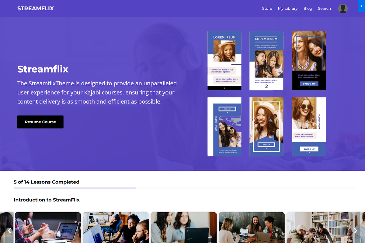 Streamflix Product Theme for Kajabi, a Landing Page Template by Dev Lab (Photo 3 of 3)