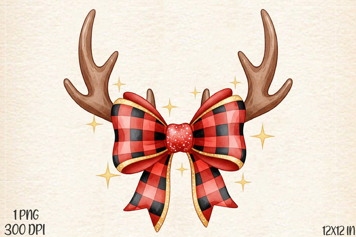 Christmas Coquette Bow PNG, an Illustration by Designworld (Photo 1 of 5)