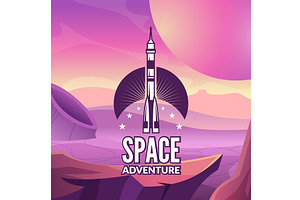Space adventure. outdoor fantasy, a Technology Illustration by Onyx