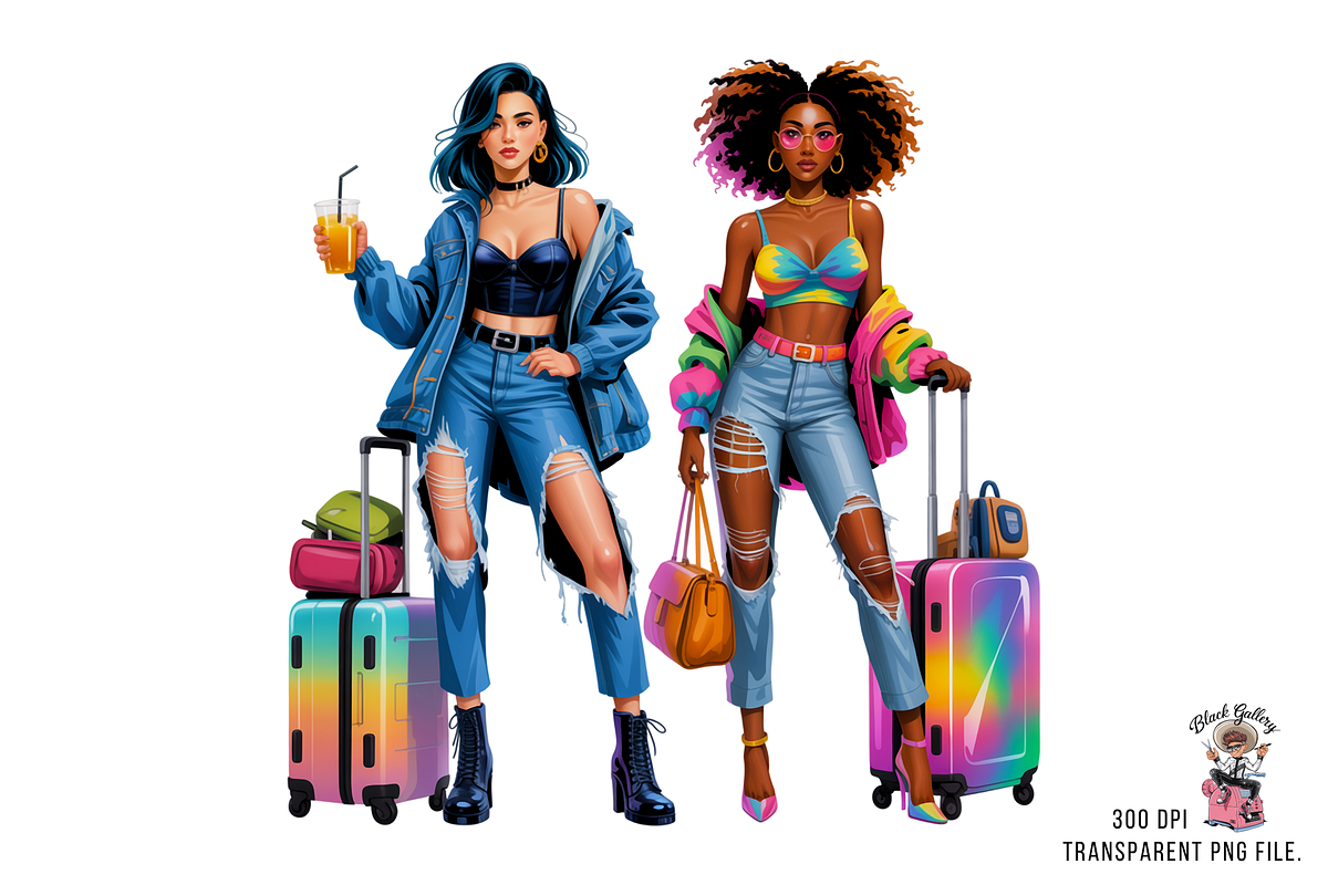 10 Travel Girls PNG Clipart, a Graphic by Clipart Bloom (Photo 3 of 12)