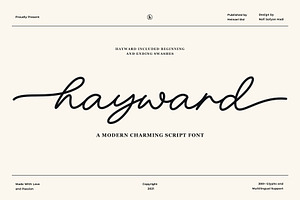 Hayward Modern Charming Script Font, a Handwritten Font by Heinzel Std