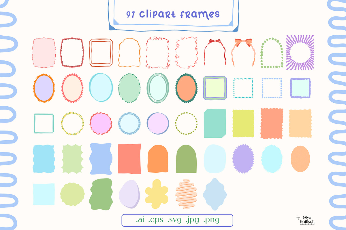 Playful Frames & Backgrounds, an Object Graphic by Olya Haifisch (Photo 4 of 12)