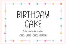 Birthday Cake Handwritten Font