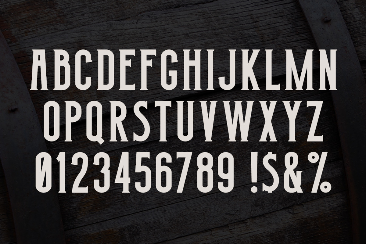 Oak Barrel - Whiskey Label Font preview 2